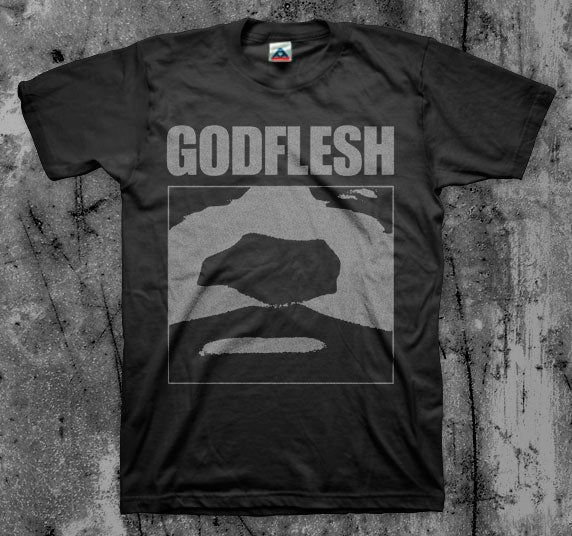 GODFLESH_Silver_Face_T_shirt_Front_in_Australia_Global_Disrupt_Records