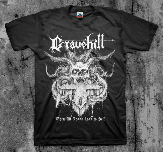GRAVEHILL_All_Roads_Lead_To_Hell_T_shirt_Front_in_Australia_Global_Disrupt_Records