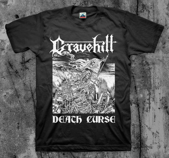 GRAVEHILL_Death_Curse_T_shirt_Front_in_Australia_Global_Disrupt_Records