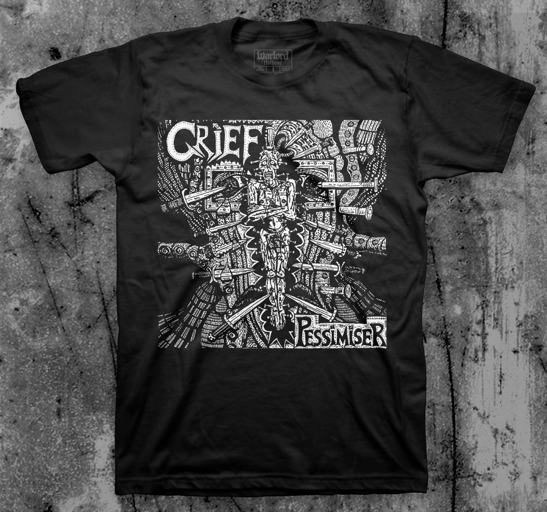 GRIEF_Pessimiser_T_shirt_Front_in_Australia_Global_Disrupt_Records