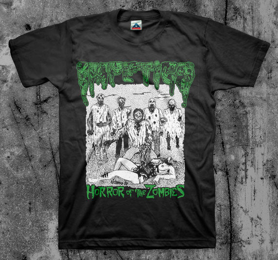 IMPETIGO_Horror_Of_The_Zombies_T_shirt_Front_in_Australia_Global_Disrupt_Records