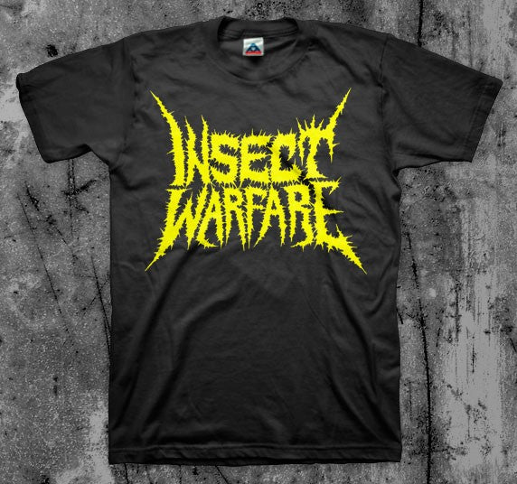 INSECT_WARFARE_Yellow_Logo_T_shirt_Front_in_Australia_Global_Disrupt_Records