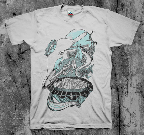 INTRONAUT_Dolphin_BBQ_T_shirt_Front_in_Australia_Global_Disrupt_Records