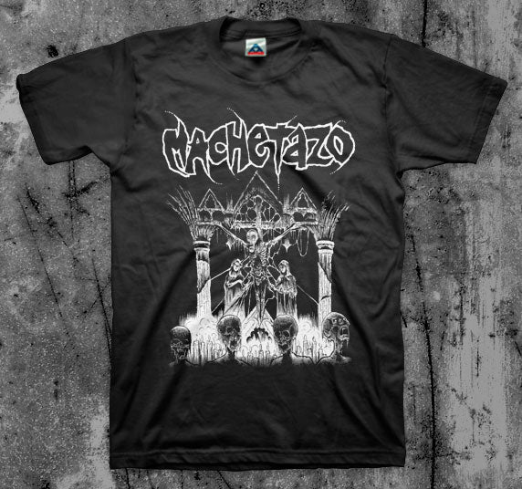 MACHETAZO_Necrocovered_T_shirt_Front_in_Australia_Global_Disrupt_Records