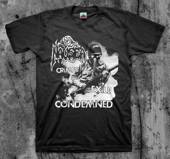 NAUSEA_L_A_Exile_T_shirt_Front_in_Australia_Global_Disrupt_Records