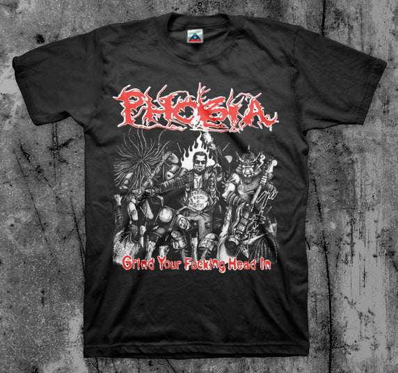 PHOBIA_Grind_Your_Fucking_Head_In_T_shirt_Front_in_Australia_Global_Disrupt_Records