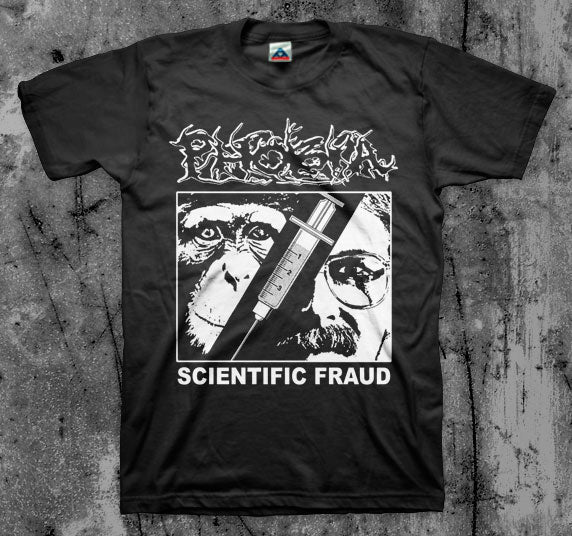 PHOBIA_Scientific_Fraud_T_shirt_Front_in_Australia_Global_Disrupt_Records