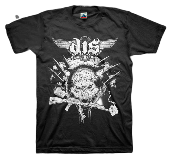 DESTROYED IN SECONDS (D.I.S.): Wolf Gun T-shirt