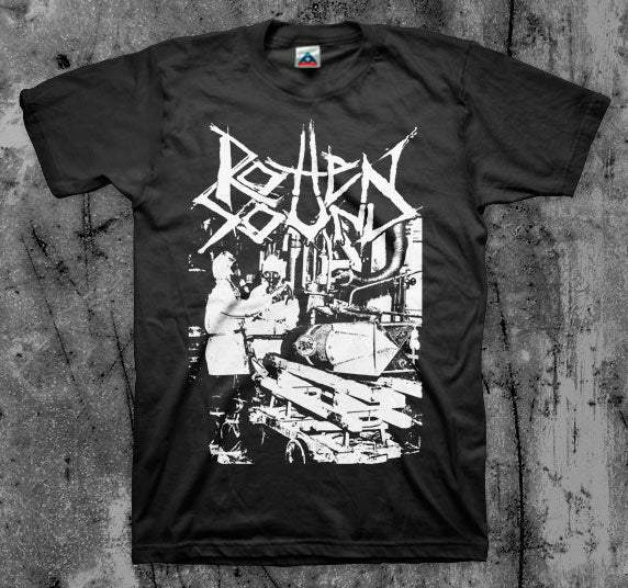 ROTTEN_SOUND_Grind_Bomb_T_shirt_Front_in_Australia_Global_Disrupt_Records