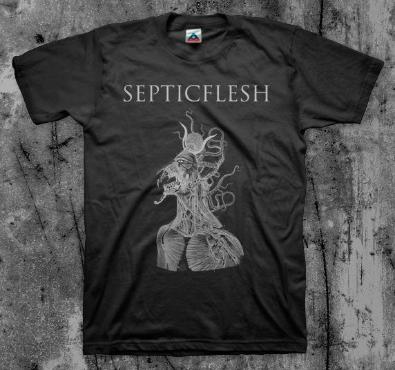 SEPTIC_FLESH_Slay_The_False_King_T_shirt_Front_in_Australia_Global_Disrupt_Records