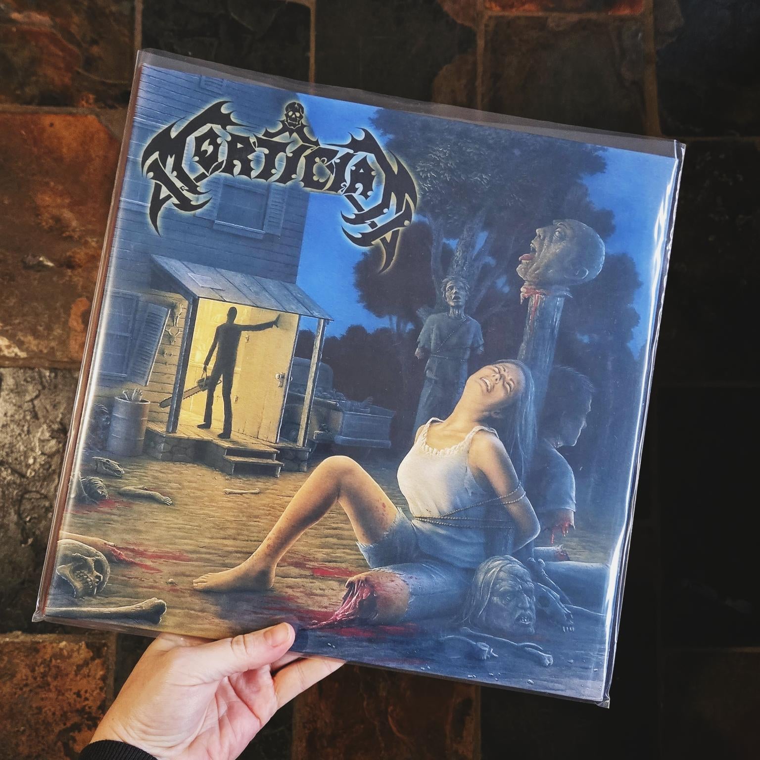 MORTICIAN: Chainsaw Dismemberment 2x12" (Tri-Color Merge Splatter) [REISSUE]