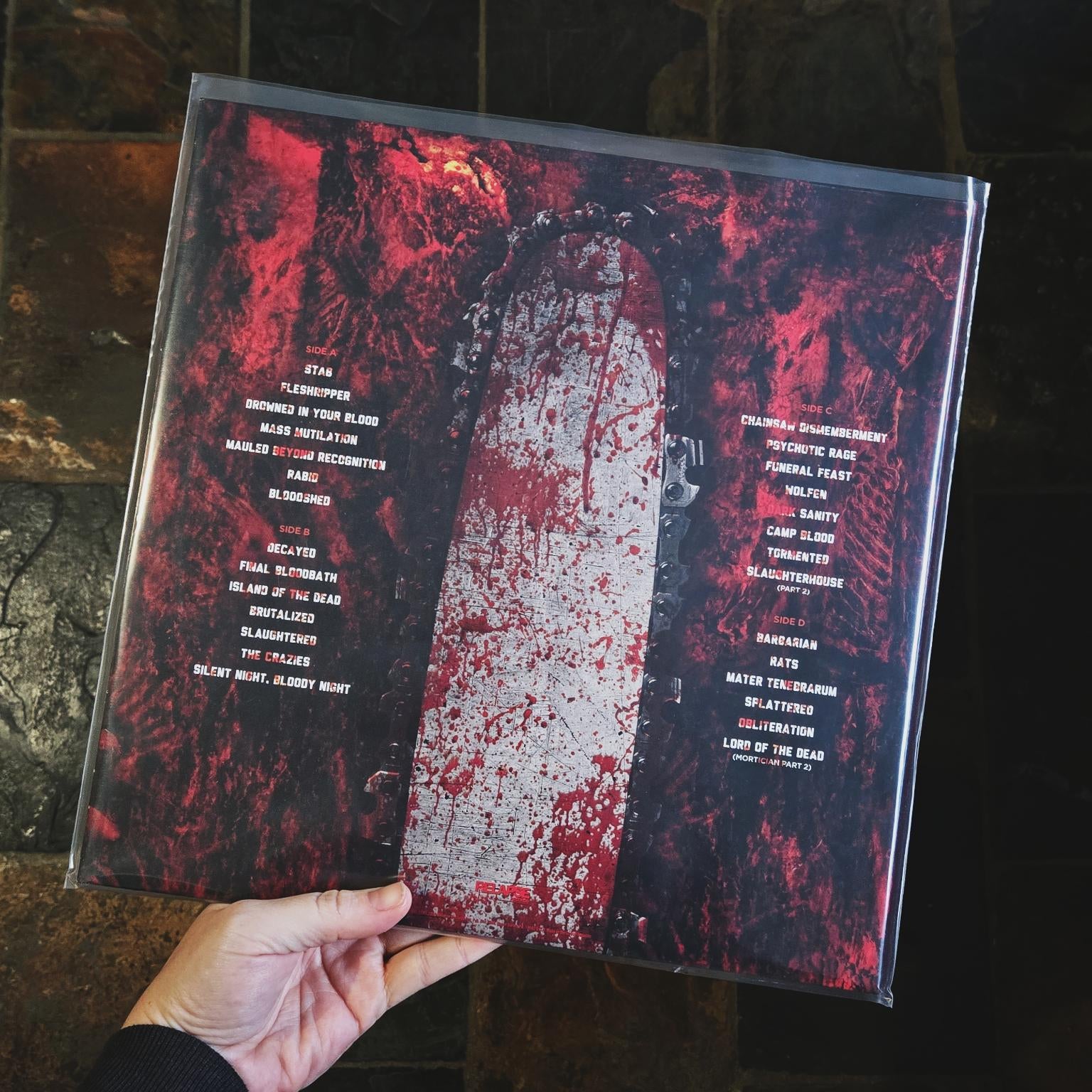 MORTICIAN: Chainsaw Dismemberment 2x12" (Tri-Color Merge Splatter) [REISSUE]