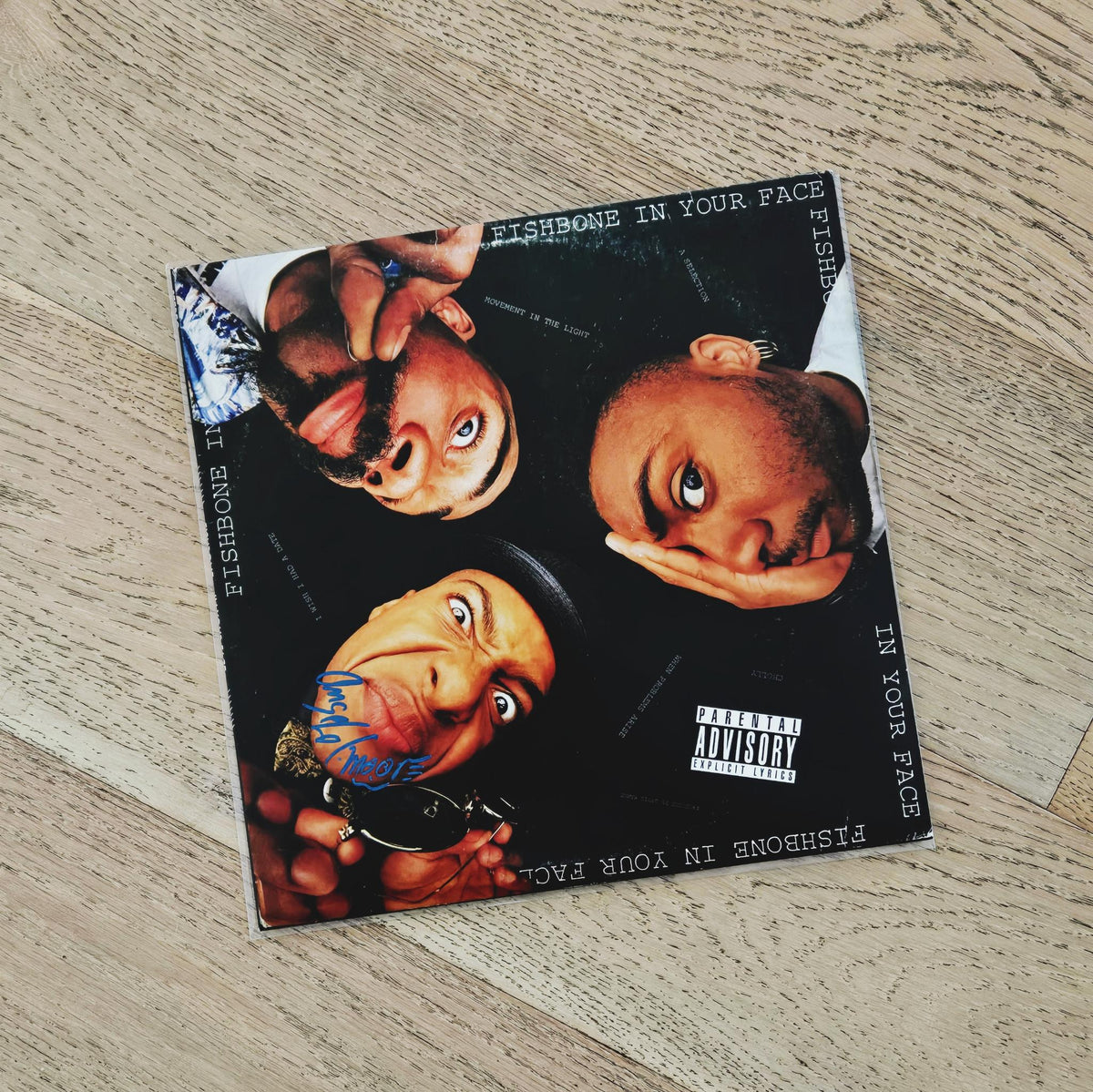 FISHBONE Signed Poster & Signed In Your Face Standard Edition LP