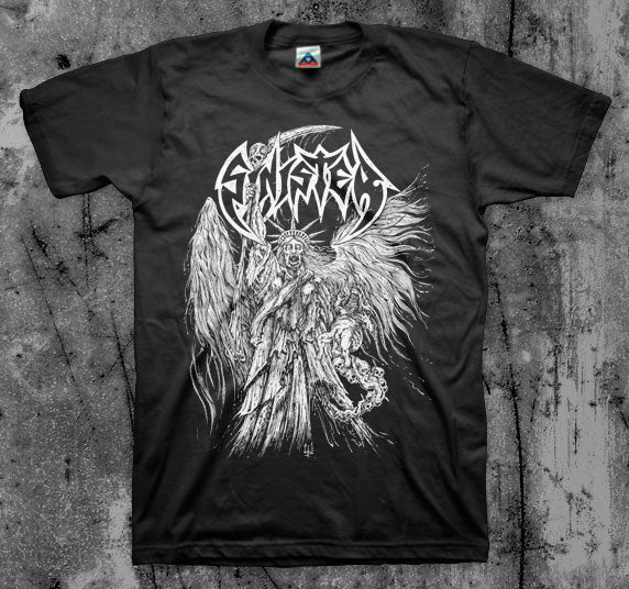 SINISTER_Liberty_T_shirt_Front_in_Australia_Global_Disrupt_Records
