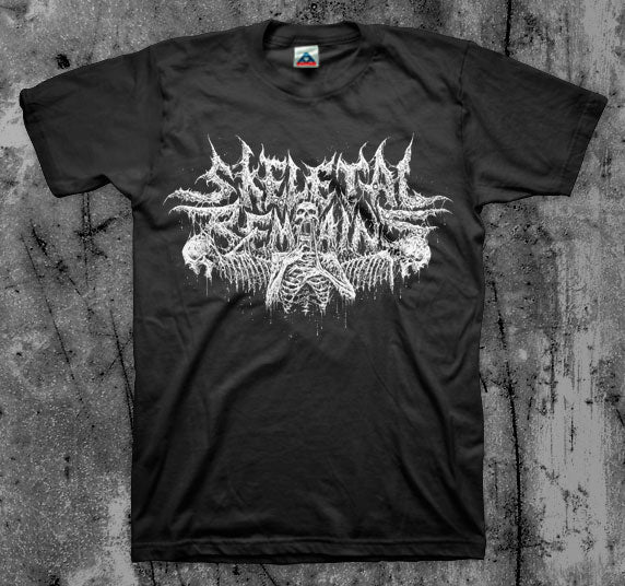 SKELETAL_REMAINS_Riddick_Logo_T_shirt_Front_in_Australia_Global_Disrupt_Records