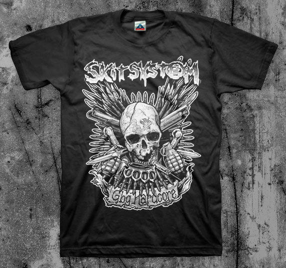 SKIT_SYSTEM_GBG_Hardcore_T_shirt_Front_in_Australia_Global_Disrupt_Records