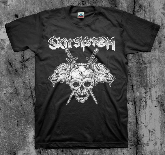 SKIT_SYSTEM_Wolves_And_Daggers_T_shirt_Front_in_Australia_Global_Disrupt_Records