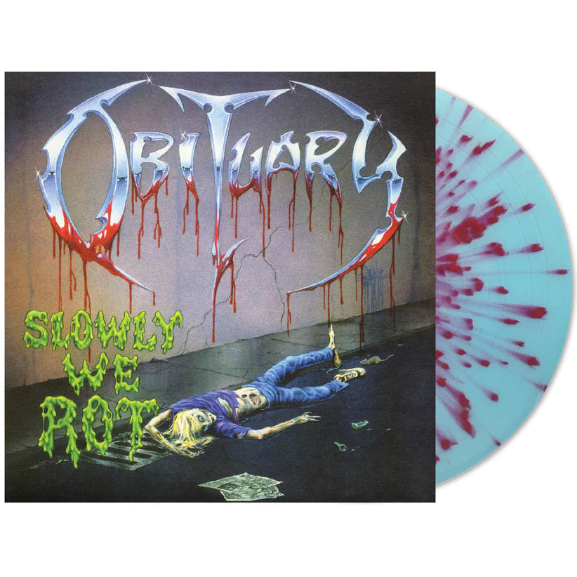 OBITUARY: Slowly We Rot Vinyl LP (Corpse Blue/Blood Splatter, Remastered)