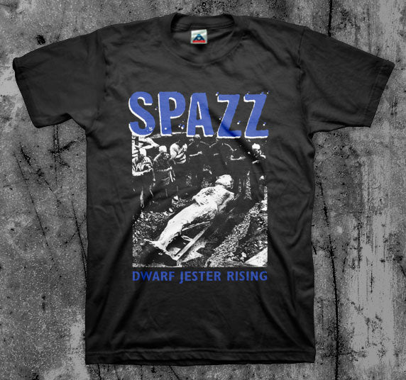 SPAZZ_Dwarf_Jester_Rising_T_shirt_Front_in_Australia_Global_Disrupt_Records