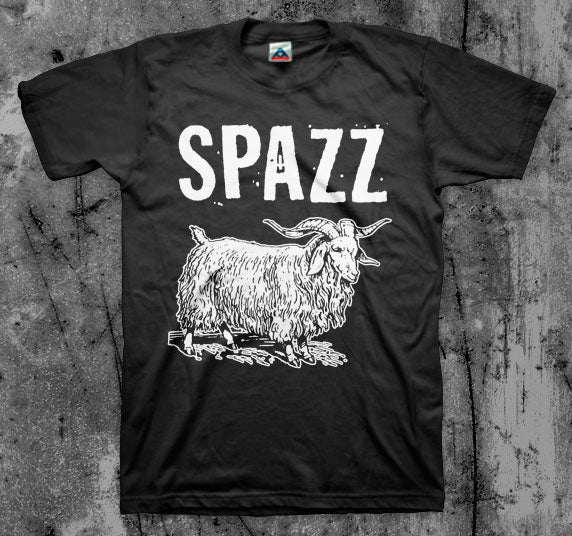 SPAZZ_Goat_T_shirt_Front_in_Australia_Global_Disrupt_Records