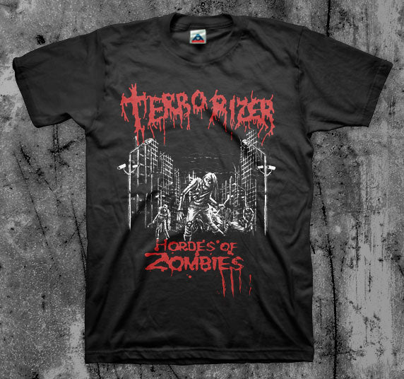 TERRORIZER_Hordes_Of_Zombies_T_shirt_Front_in_Australia_Global_Disrupt_Records