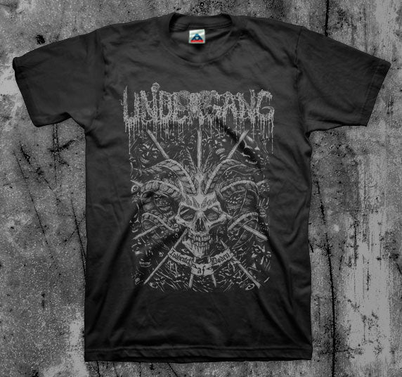 UNDERGANG_Indhentet_Af_Doden_T_shirt_Front_in_Australia_Global_Disrupt_Records