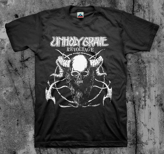 UNHOLY_GRAVE_Revoltage_T_shirt_Front_in_Australia_Global_Disrupt_Records